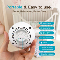 Nouveau Sommeil-sonore intelligent pour bébé, avec lumière d'ambiance, bruit blanc, chansons de berceuse pour enfants, batterie Type-C, en plastique ABS