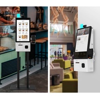 de commande en libre-service de terminal de point de vente à écran tactile numérique de 24 pouces pour menu de restaurant