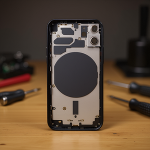 Carcasa Intermedia con Tapa Trasera para iPhone 12 Mini Negra - Product Image 3