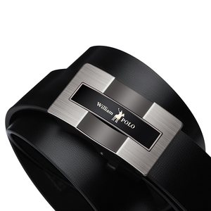 Pour WilliamPolo ceinture de luxe pour hommes de haute qualité en cuir de vache pleine fleur avec boucle en alliage automatique véritable bracelet de marque - Product Image 1