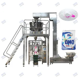 volumetric measuring cup powder packing machine 1kg fertilizer bag packing machine multihead weigher bucket sticky