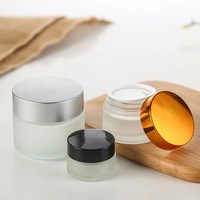 5g 10g 20g 30g 50g 100g vente en gros clair givré rond soins de la peau yeux crème pour le visage pots en verre cosmétiques avec couvercle