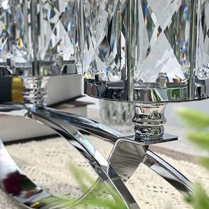Porte-bougie en <span class=keywords><strong>verre</strong></span> et métal à 3 bras en forme <span class=keywords><strong>d</strong></span>'arche pour mariage, salle à manger, <span class=keywords><strong>d</strong></span>écoration de la maison, cadeau - Product Image 6