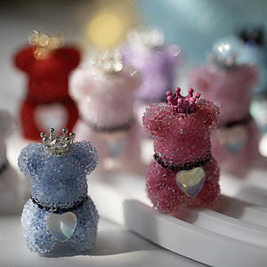 Cuentas de Resina de Cristal con Diseño de Corona de Azúcar y Oso, para Manualidades, Fabricación de Joyería, Accesorios de Porcelana, Venta Caliente 2025, GY - Product Image 4