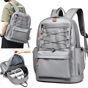 students school trendy travel backpack multi-functional business shoulder men's oxford cloth office laptop backpack ultra slim