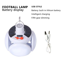 Lampe de travail LED pliable, étanche et rechargeable pour l'extérieur, lampe de camping portable, lampe solaire d'urgence, lampe de charge LED
