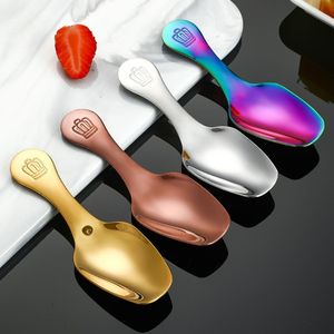 304 Edelstahl Mini Teelöffel Tee Zubehör Kurz griff Eis Dessert Schaufel Tee Schaufel Zucker Salz löffel Küchengeräte - Product Image 6