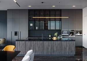 Conception de meubles de cuisine sur mesure pour toute la maison, conception de meubles de cuisine, placage de bois foncé, armoires de cuisine, marché canadien - Product Image 3