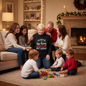 T-shirt à manches longues « Auntie Is My Name Spoiling Is My Game » - Product Image 3