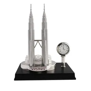 Souvenir personnalisé matériaux en alliage de Zinc, bâtiments miniatures 3d, modèle à échelle de Souvenir de bâtiment en métal, modèle d'amour de cadeau de Souvenir en bois