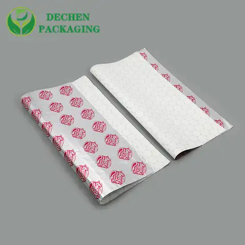 Emballage de feuille d'isolation thermique nid d'abeille feuille d'aluminium hamburger Packaging