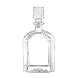 Bouteilles de <span class=keywords><strong>vin</strong></span> vides transparentes de petite taille, capacité 750 ml, en verre flint mat, pour brandy, whisky, gin, tequila, avec bouchon couronne, haute qualité - Product Image 2