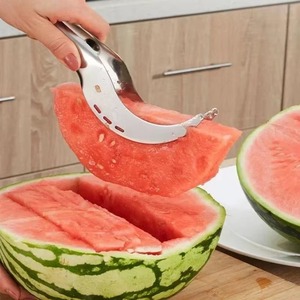 Coupe-pastèque en acier inoxydable, diviseur de fruits avec lame épaissie, outil manuel de pelage et de découpe - Product Image 4