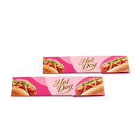 Boîte à hot-dogs personnalisée, emballage en papier recyclable, résistant à la graisse, boîte alimentaire jetable pour la restauration
