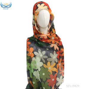 Tissu en voile transparent imprimé numériquement à motifs floraux pour robes Toub pour femmes soudanaises, design magnifique, nouveauté Persi Japan - Product Image 3