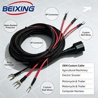 Câbles PVC/Nylon personnalisés BeiXing A00090 OEM, indice de protection IP66, pour automobiles, trottinettes électriques, motos, remorques de voiture et câblage informatique
