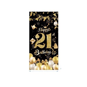 Bannière de porte scintillante Or Noir pour 30e <span class=keywords><strong>anniversaire</strong></span>, Décoration de fête <span class=keywords><strong>Joyeux</strong></span> <span class=keywords><strong>Anniversaire</strong></span>, <span class=keywords><strong>Affiche</strong></span> de fond - Product Image 5