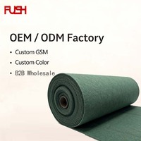 Tapis vert premium 100 % polyester non tissé aiguilleté, uni, respirant, extensible et écologique