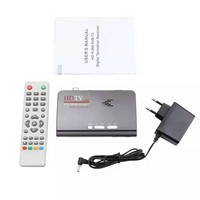 Receptor de TV Digital Terrestre Portátil, Sintonizador DVB-T2/T, Decodificador Full HD 1080p con Entrada HDMI/VGA/AV y Antena, Reproducción de Medios USB