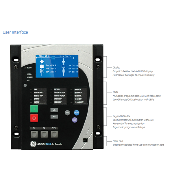 GE F650 Feeder Protection Relay, Motor Protection Relay, Transformer Protection Relay, Monitoring and Metering Function