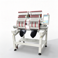 Machine à broder multi-aiguilles à 2 têtes durable pour la fabrication en série de patchs et de badges