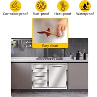 Design de maison Meuble de cuisine moderne personnalisé Îlot de cuisine complet en acier inoxydable avec armoires de rangement Armoire de cuisine rta