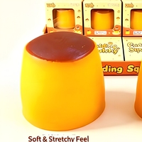 Jouet Squishy Mignon en Forme de Pudding, Jouet Anti-Stress en Plastique, Simulation de Dessert en Tasse, Cadeau pour Enfants et Bureau