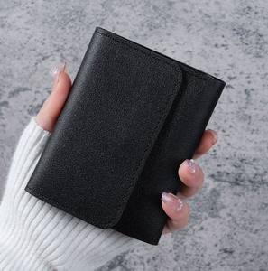 Portefeuille Tri-Pli en Cuir PU Fait Main pour Femme, Court, Fin et Simple, Porte-Cartes, Prix Usine, Cadeau Promotionnel, Logo Personnalisé - Product Image 5