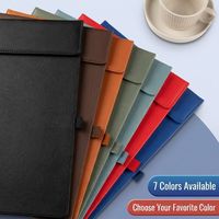 Porte-documents A4 en cuir uni, sans insert, personnalisable pour entreprise, idéal pour conférences et bureaux
