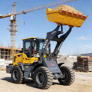 Chargeurs frontaux diesel certifiés CE par le fabricant, chargeurs 4x4, 7200*2450*3050 mm, mini-chargeuse sur pneus avec godet - Product Image 3