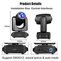 Mini projecteur à double tête 180W DMX512 avec modes Maître/Esclave et Son Automatique pour Karaoké, Soirées en direct et Événements