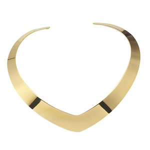 Collier ras du cou, bijoux de cou pour femmes, mode, 100% acier inoxydable, simple, personnalité, collier en or - Product Image 1