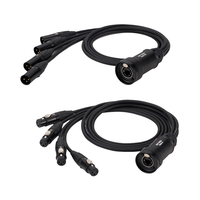 Adaptador de Red DMX Extensor de 4 Canales XLR de 3 Pines a Ethercon Cat6 RJ45 para Uso Profesional de Audio y Computadora