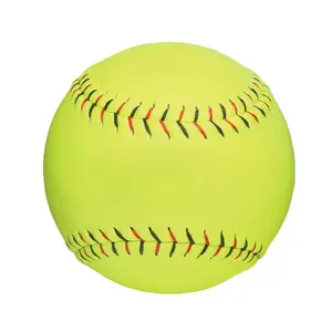 Popüler açık spor resmi sarı deri özel Logo eğitim uygulama softbol