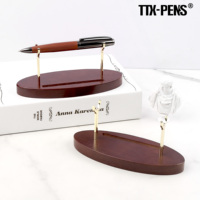 Porte-stylo rond en bois pour carte de visite TTX Office en métal avec fonction de calendrier pour accessoires de bureau