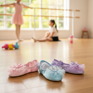 OZKIZ Korean Premium Indoor <b>Soft</b> Ballet <b>Shoes</b> for Kids Girls 2-7 Years All Season Children Fashion Wholesale - Product Image 3