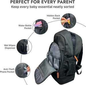 Grand <span class=keywords><strong>sac</strong></span> à langer imperméable et léger, <span class=keywords><strong>sac</strong></span> à dos pour bébé, <span class=keywords><strong>sac</strong></span> à couches avec compartiment isotherme amovible - Product Image 4