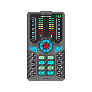 Mini voz inteligente portátil Changer Live Broadcast Sound Card Para microfone