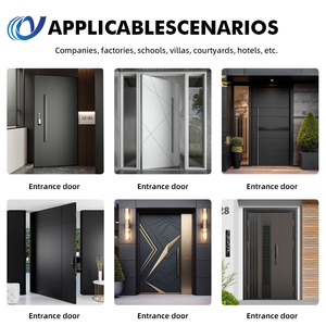 ประตูทางเข้าบ้านทันสมัย พร้อมดีไซน์ป้องกันการโจรกรรมด้วยอะลูมิเนียม สำหรับทางเข้าบ้านภายนอก ประตูบานพับแบบ Pivot - Product Image 6