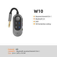 W10 araba alıcısı FM verici araba Hi-Fi ses kablosuz alıcı