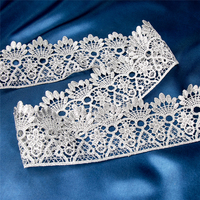 Fils métalliques argent or, broderie de couronne, tissu africain, garniture en dentelle, pour couture, vente en gros, 6cm de largeur