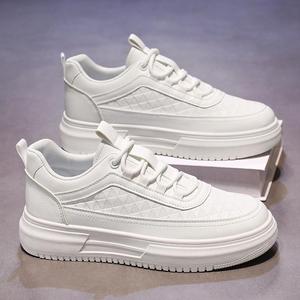 Vente en gros d'usine - Sneakers basses à plateforme pour hommes - Tige en PU, semelle en caoutchouc, style décontracté pour la marche - Product Image 4