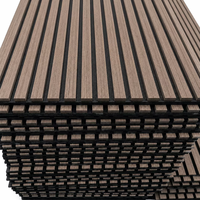 Panneaux muraux acoustiques 3D en bois MDF, design moderne, noyer, absorption acoustique, panneaux décoratifs à lattes pour solution de salon APK012
