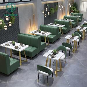 Cà phê cửa hàng đá cẩm thạch nhà hàng ghế và bảng sofa Booth chỗ ngồi đồ nội thất <span class=keywords><strong>Set</strong></span> cho cafe cà phê cửa hàng - Product Image 1