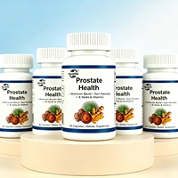 Vente en gros usine OEM Marque privée Complément alimentaire pour la santé de la prostate pour hommes à base de plantes, champignons, vitamines et Saw Palmetto, 90 capsules