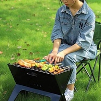 Grill portable pliable de taille moyenne, léger et simple pour la cuisine en plein air, le camping, la randonnée, les pique-niques, le jardin, les voyages, barbecue