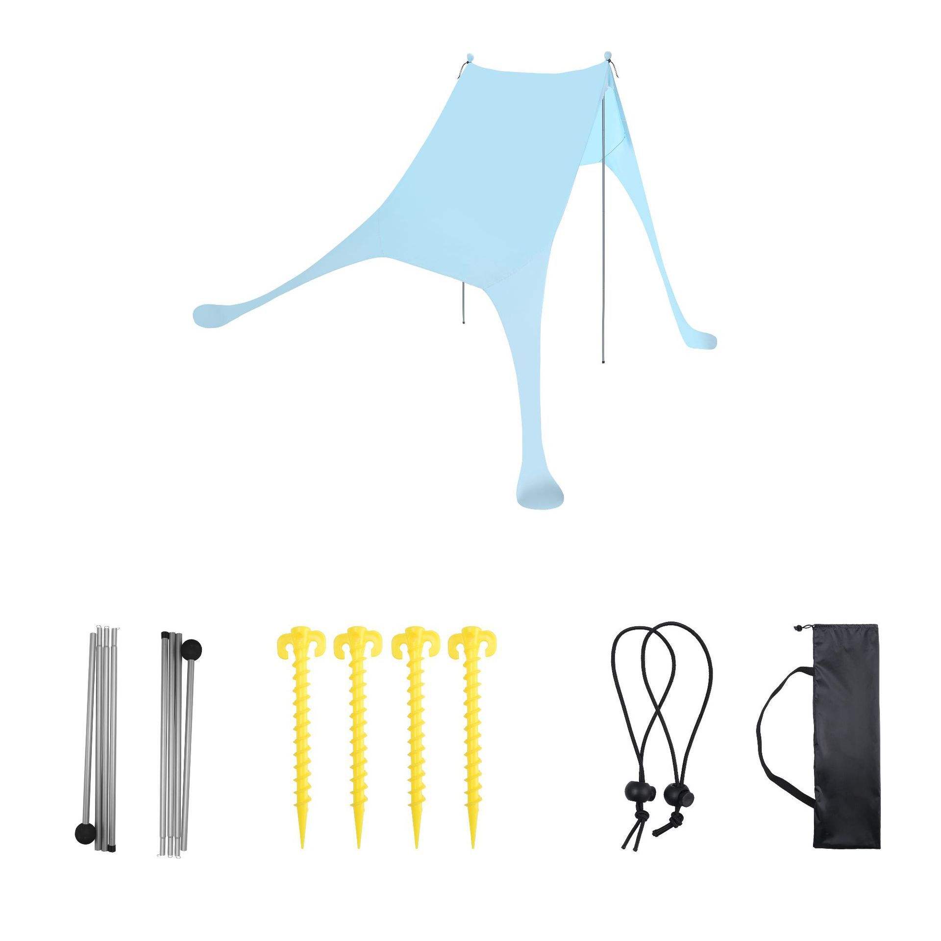 ชุดอุปกรณ์สีฟ้าทะเล (ประกอบด้วยเสา 4 ส่วน 2 ชิ้น)