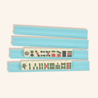 Support de rangement en bois massif pour tuiles de mahjong 3D rainurées, en forme de L, règle de tri 25,5 cm/45 cm, pour voyage et usage domestique