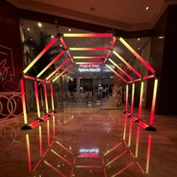 Luci LED a Tunnel Cubico con Design a Colori Cangianti, Luci da Palco per DJ, Tubo LED RGB DMX 3D