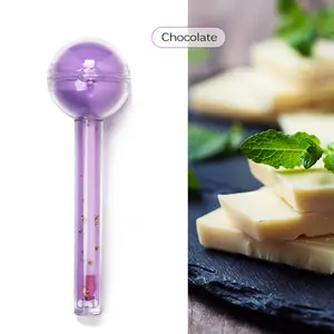 Lip Gloss Plumper Permen Lucu dengan Balsem Grosir Tahan Air Tanpa Logo Lollipop Lip Gloss